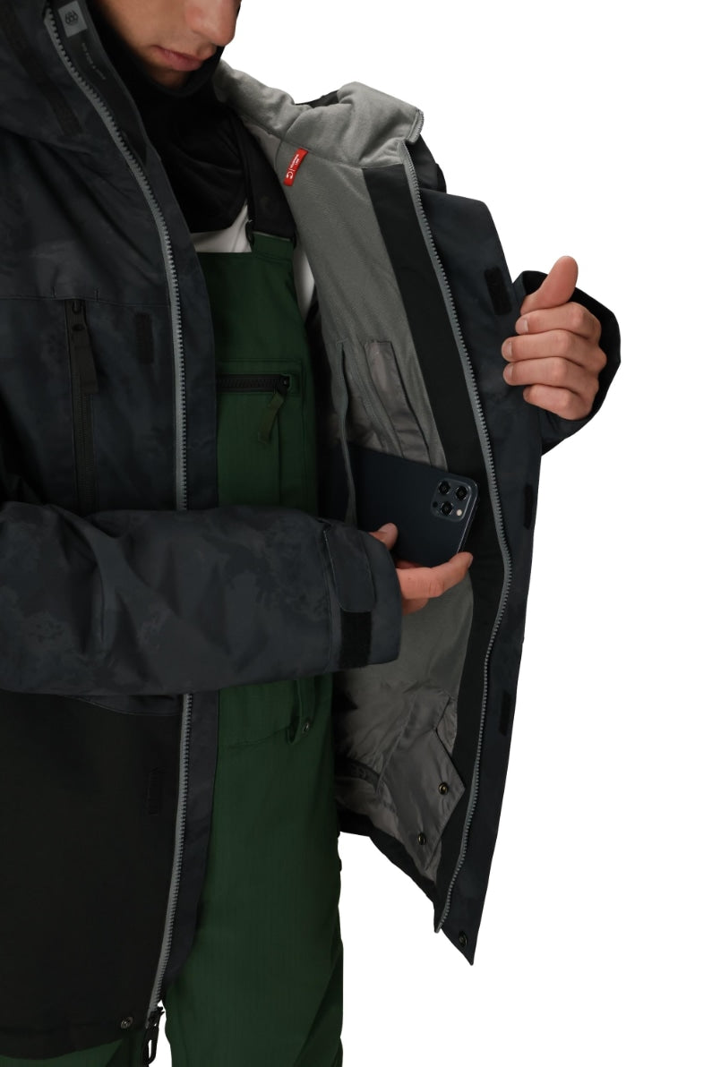 686 ロクハチロク MENS GEO INSULATED JACKET BLACK HEMISPHERE 25-26 スノーボード ウェア