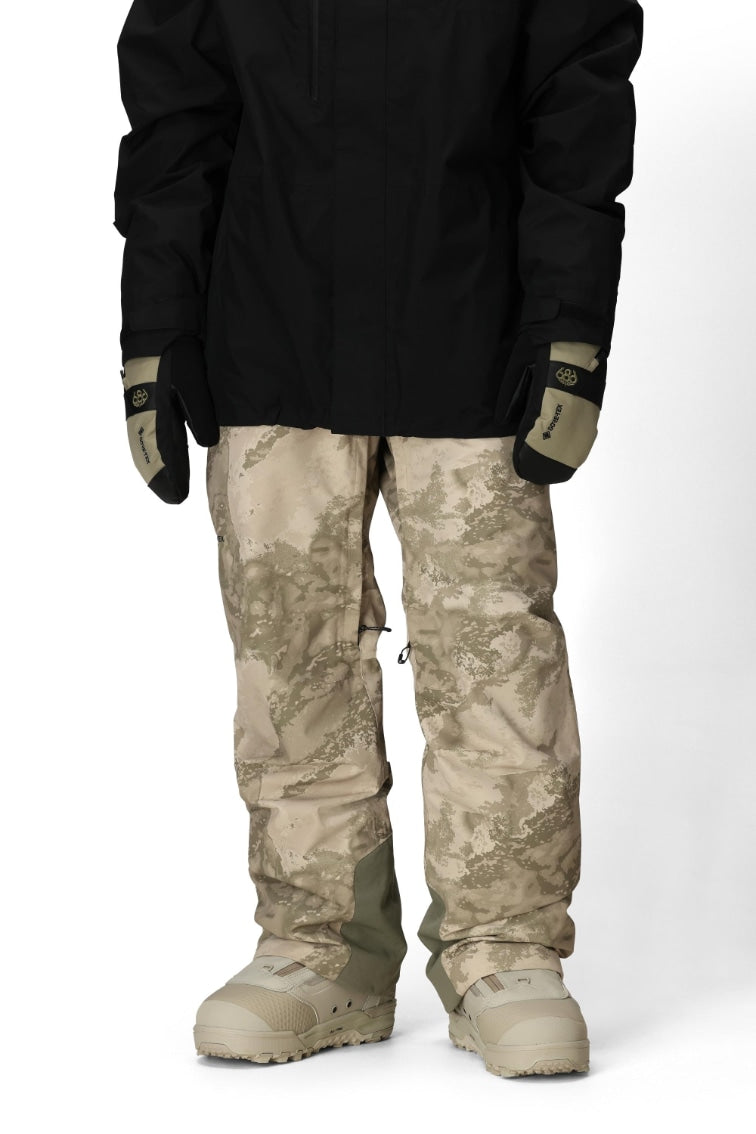 686 ロクハチロク MENS GORE-TEX CORE SHELL PANT LIMESTONE HEMISPHERE PRINT 25-26 スノーボード ウェア