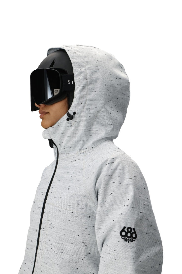 686 ロクハチロク WOMENS ATHENA INSULATED JACKET WHITE SLUB 25-26 スノーボード ウェア