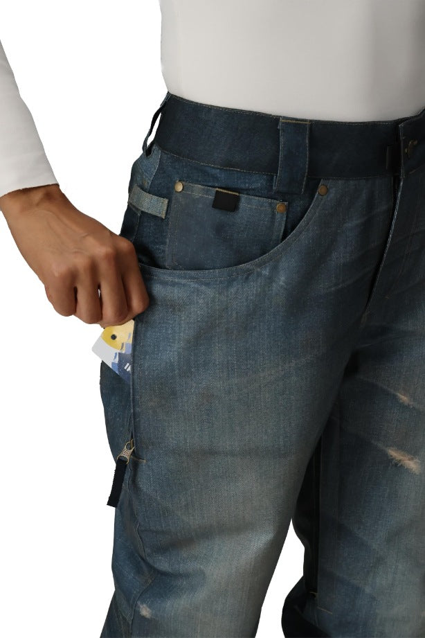 686 ロクハチロク WOMENS DECONSTRUCTED DENIM INSULATED PANT INDIGO DENIM 25-26 スノーボード ウェア