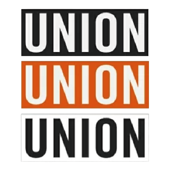 UNION ユニオン [union] UNION BOX LOGO STICKER 8 INCH 25-26 スノーボード ステッカー Orange