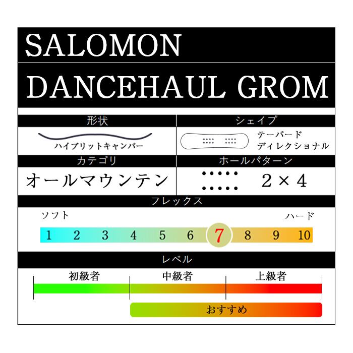 スノーボード ボード  SALOMON   DANCEHAUL GROM  日本正規品 送料無料 24-25