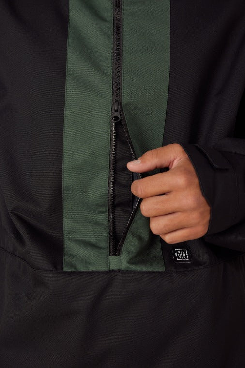 686 ロクハチロク JAPAN SMU LS1 SHELL ANORAK MOSS GREEN COLORBLOCK 25-26 スノーボード ウェア