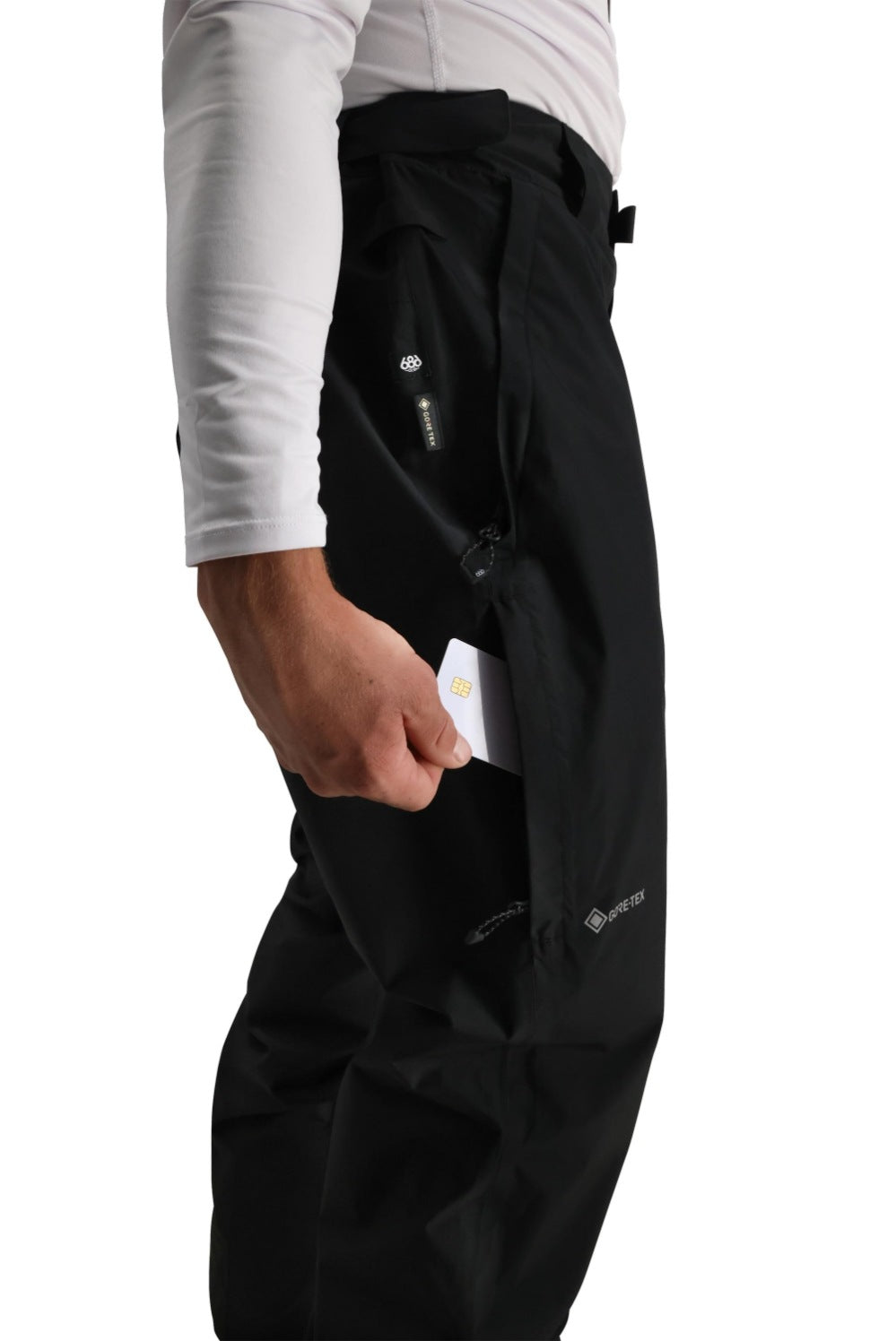 686 ロクハチロク MENS GORE-TEX CORE SHELL PANT BLACK 25-26 スノーボード ウェア
