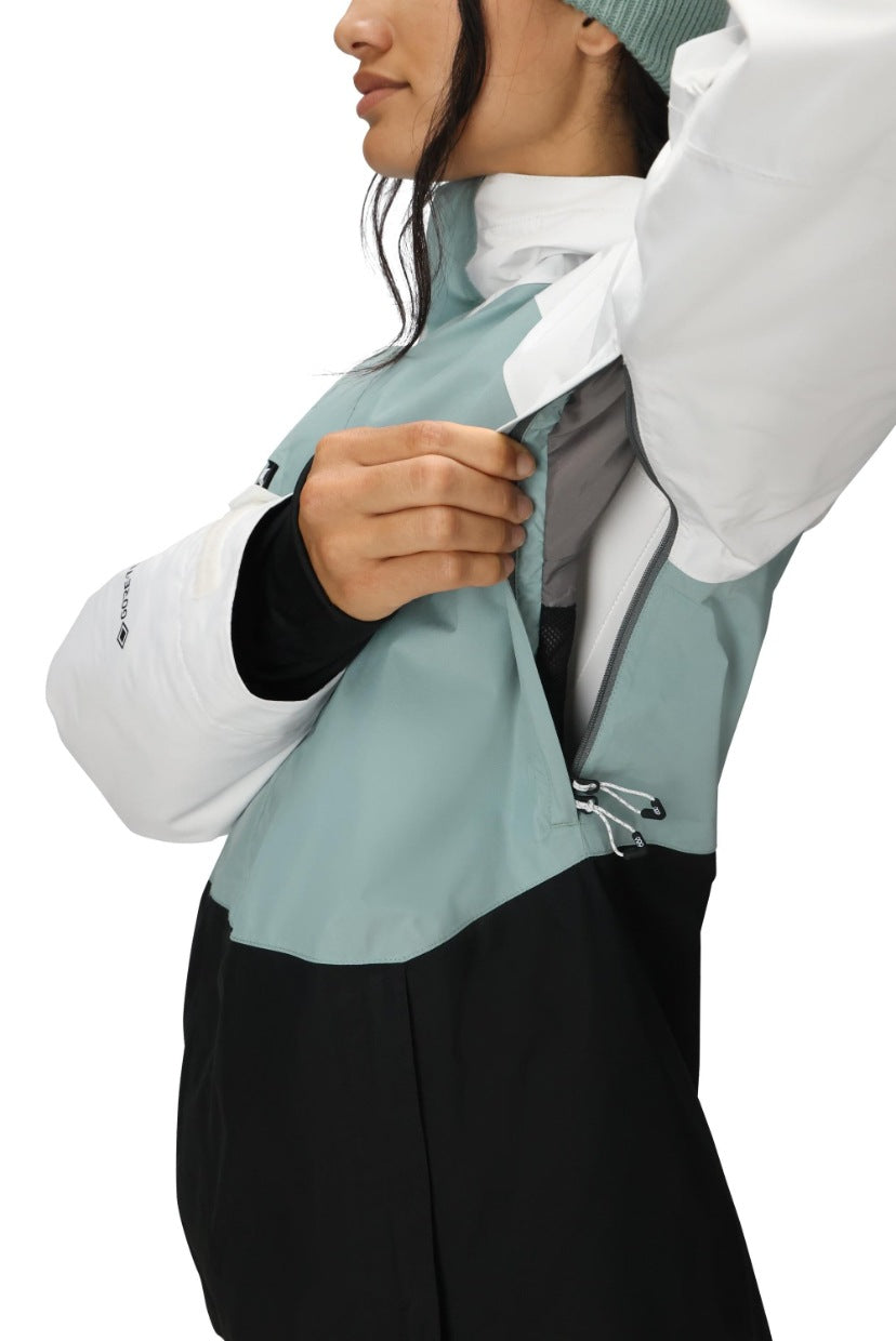 686 ロクハチロク WOMENS GORE-TEX WILLOW INSULATED JACKET DUSTY MARINE COLORBLOCK 25-26 スノーボード ウェア