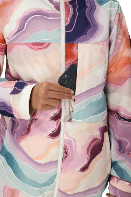 686 ロクハチロク WOMENS ATHENA INSULATED JACKET SEDIMENTARY PRINT 25-26 スノーボード ウェア