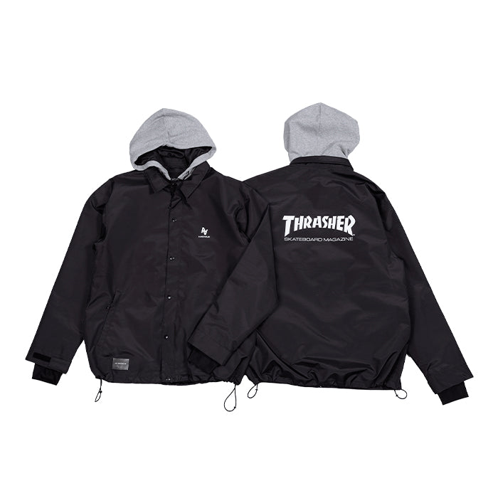 スノーボード ウェア ダブルエー AA COACH JACKET  THRASHER BLACK 送料無料 日本正規品 予約商品 店頭受け取り可能