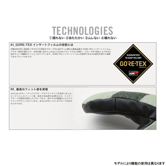 スノーボード グローブ アシュラム ASHRAM EVEN BLACK 25-26 送料無料 日本正規品