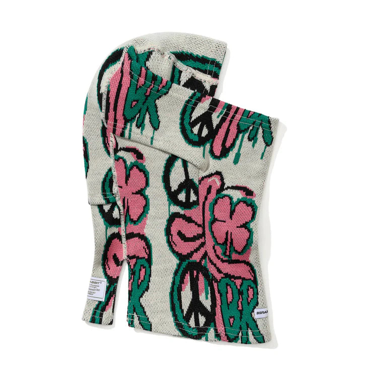 スノーボード バラクラバ ビーエスラビット BSRABBIT PEACE BR JACQUARD BALACLAVA WHITE 25-26 送料無料 日本正規品 予約商品 店頭受け取り可能