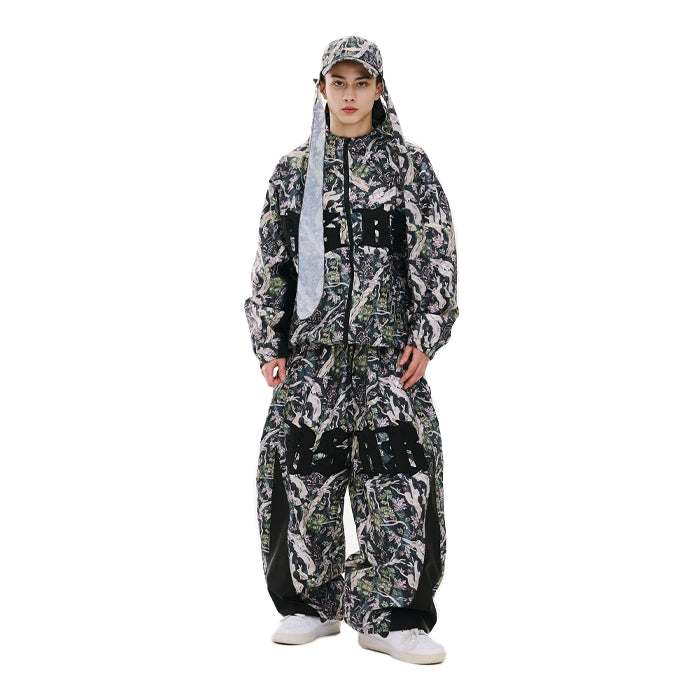 スノーボード ウェア ビーエスラビット BSRABBIT BSRB KR JAGAE ART HOODED JACKET GREEN 25-26 送料無料 日本正規品