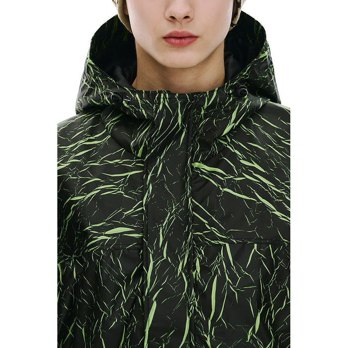 スノーボード ウェア ビーエスラビット BSRABBIT DSXBS BLACK SHADOW HOODED JACKET BLACK GREEN 25-26 送料無料 日本正規品