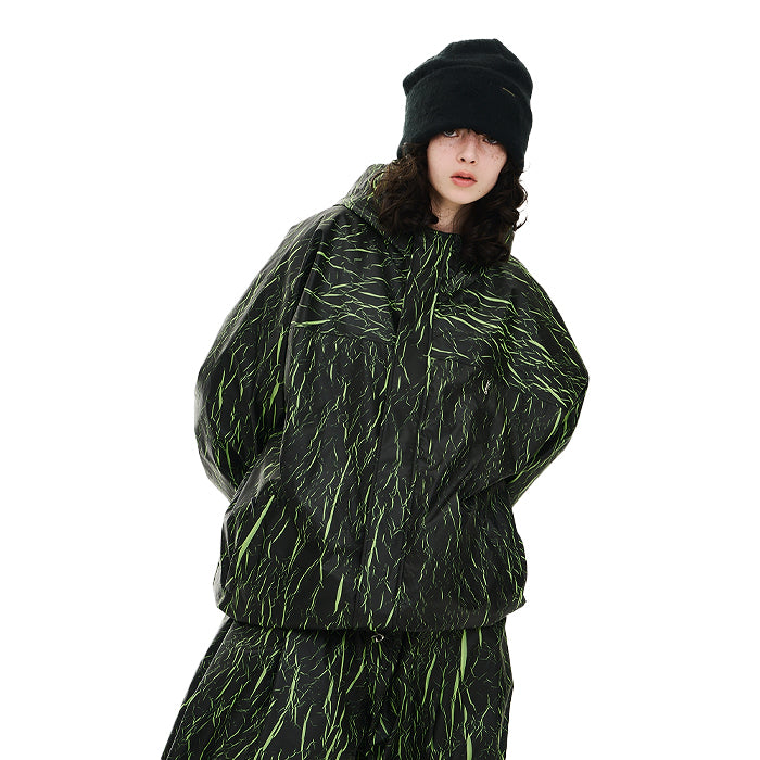 スノーボード ウェア ビーエスラビット BSRABBIT DSXBS BLACK SHADOW HOODED JACKET BLACK GREEN 25-26 送料無料 日本正規品
