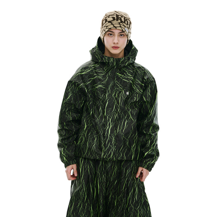 スノーボード ウェア ビーエスラビット BSRABBIT DSXBS BLACK SHADOW HOODED JACKET BLACK GREEN 25-26 送料無料 日本正規品