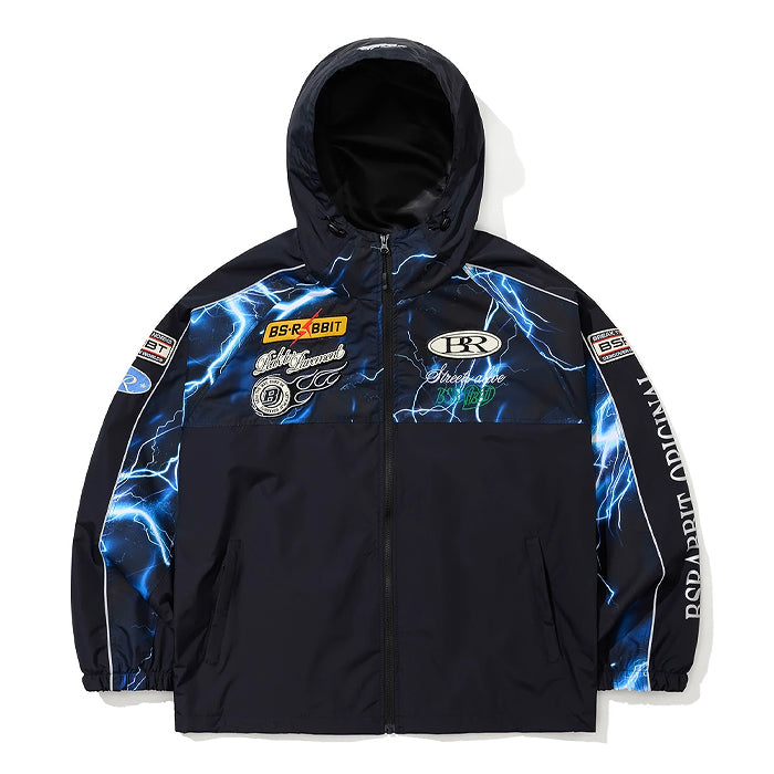 スノーボード ウェア ビーエスラビット BSRABBIT PATCHED UTILITY HOODED JACKET JACKET NAVY / THUNDER BLUE 25-26 送料無料 日本正規品