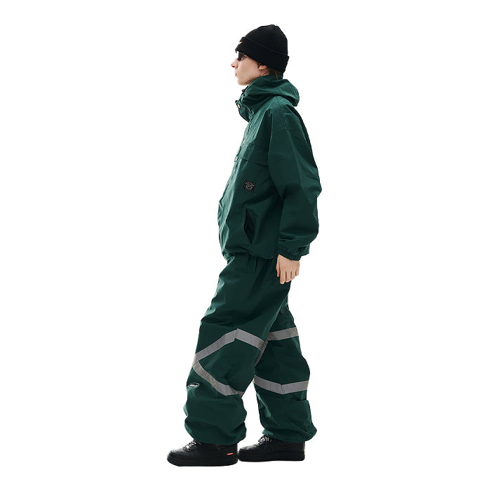 スノーボード ウェア ビーエスラビット BSRABBIT POCKET RIDGE HOODED JACKET GREEN 25-26 日本正規品