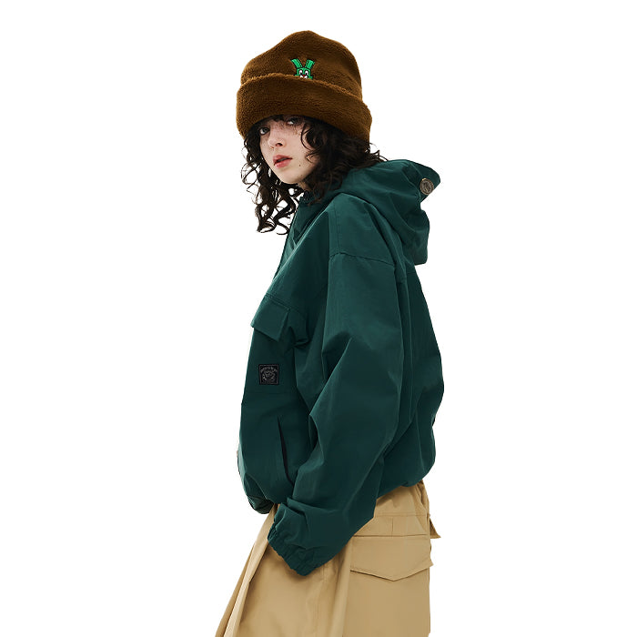 スノーボード ウェア ビーエスラビット BSRABBIT POCKET RIDGE HOODED JACKET GREEN 25-26 日本正規品