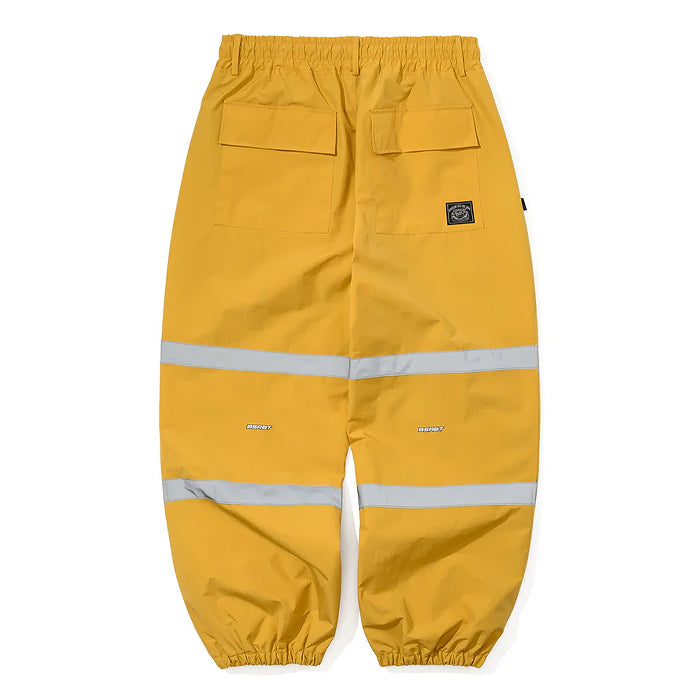 スノーボード ウェア ビーエスラビット BSRABBIT ORIGINAL POT-X REFLECTIVE WIDE JOGGER PANTS MUSTARD 25-26 日本正規品