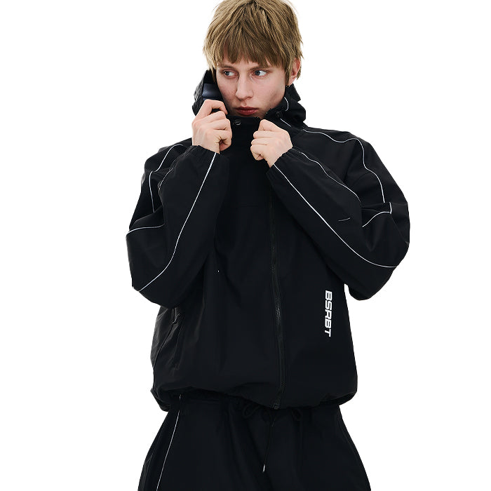 スノーボード ウェア ビーエスラビット BSRABBIT STREAM LINE HOODIE 3L HOODED JACKET BLACK 25-26 日本正規品