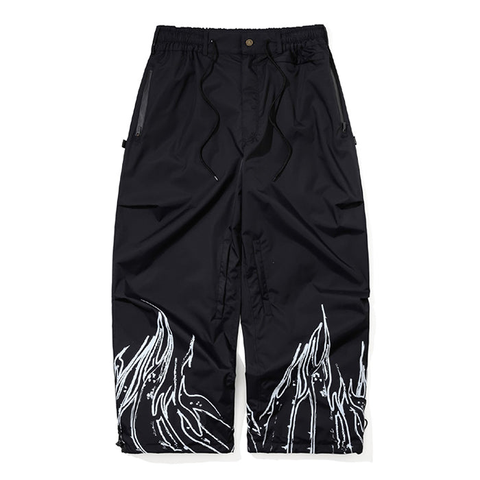 スノーボード ウェア ビーエスラビット BSRABBIT FLAME EDGE SUPER WIDE VENTILATION PANTS BLACK 25-26 送料無料 日本正規品 予約商品 店頭受け取り可能