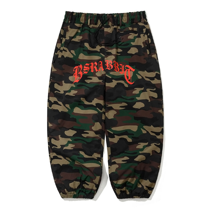 スノーボード ウェア ビーエスラビット BSRABBIT ALWAYS ON SUPER WIDE JOGGER PANTS WOODLAND CAMO 25-26 送料無料 日本正規品 予約商品 店頭受け取り可能