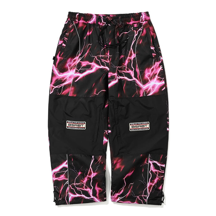 スノーボード ウェア ビーエスラビット BSRABBIT PATCHED UTILITY SUPER WIDE VENTILATION PANTS BLACK / THUNDER PINK 25-26 送料無料 日本正規品 予約商品 店頭受け取り可能