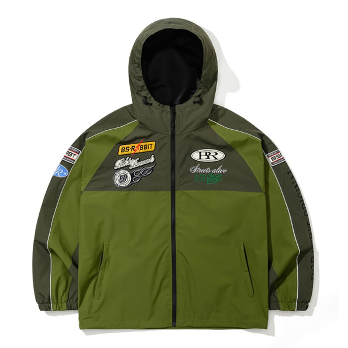 スノーボード ウェア ビーエスラビット BSRABBIT PATCHED UTILITY HOODED JACKET JACKET GREEN 25-26 送料無料 日本正規品 予約商品 店頭受け取り可能