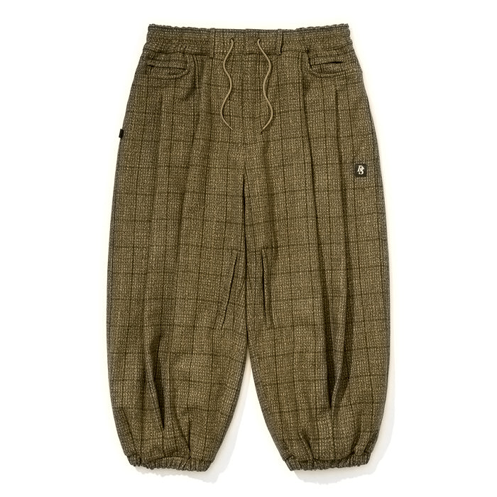 スノーボード ウェア ビーエスラビット BSRABBIT DSXBS CLASSIC WOOL NEW SUPER WIDE VENTILATION JOGGER PANTS KHAKI CHECK 25-26 送料無料 日本正規品 予約商品 店頭受け取り可能