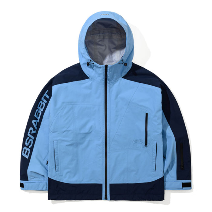 スノーボード ウェア ビーエスラビット BSRABBIT ASYMMETRIC 3L SEAM SEALING HOODED SHELL JACKET SKY BLUE 25-26 送料無料 日本正規品 予約商品 店頭受け取り可能