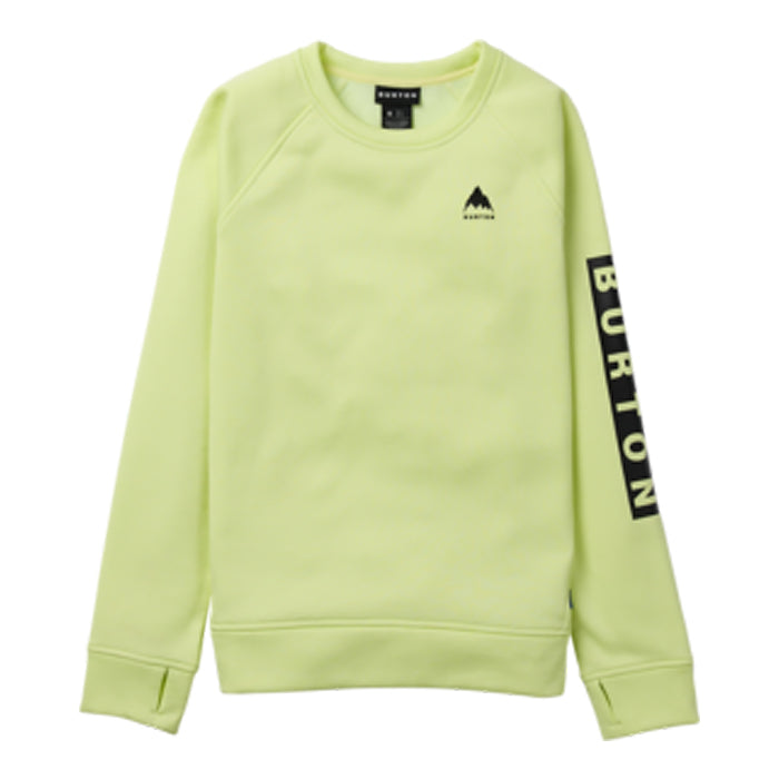 スノーボード ウェア バートン BURTON W Oak Crewneck Fleece Glow Yellow Green Heather 25-26 送料無料 日本正規品 予約商品 店頭受け取り可能