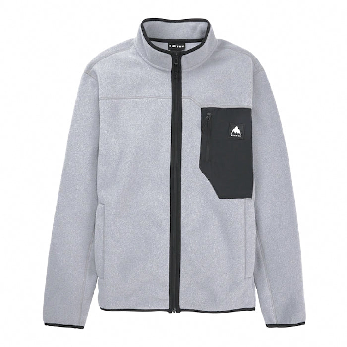 スノーボード ウェア バートン BURTON Cinder Full-Zip Fleece Gray Heather 25-26 送料無料 日本正規品 予約商品 店頭受け取り可能