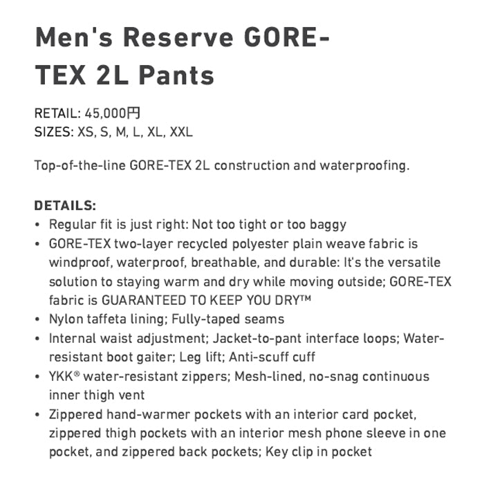 スノーボード ウェア バートン BURTON Reserve GORE-TEX 2L Pants Prism Violet 25-26 送料無料 日本正規品 予約商品 店頭受け取り可能