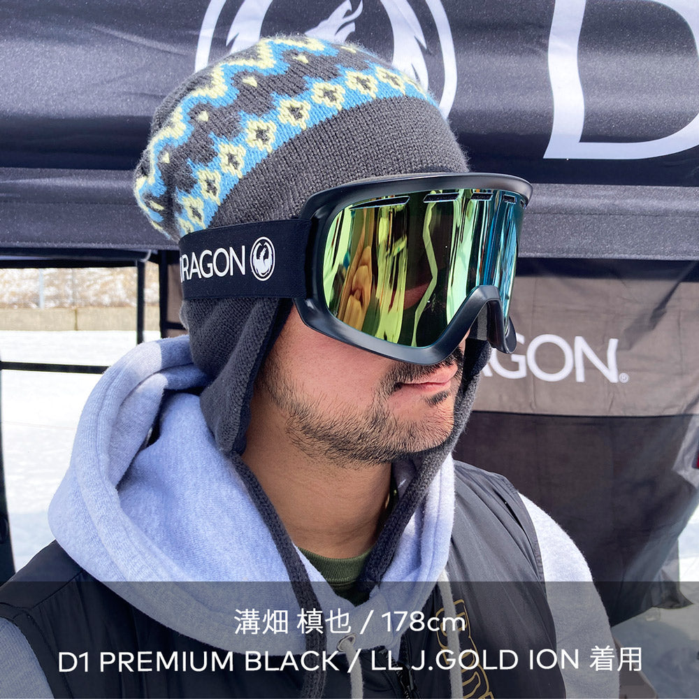 スノーボード ゴーグル ドラゴン DRAGON D1 PREMIUM BLACK / LL J.RED ION 25-26 送料無料 日本正規品 予約商品 店頭受け取り可能