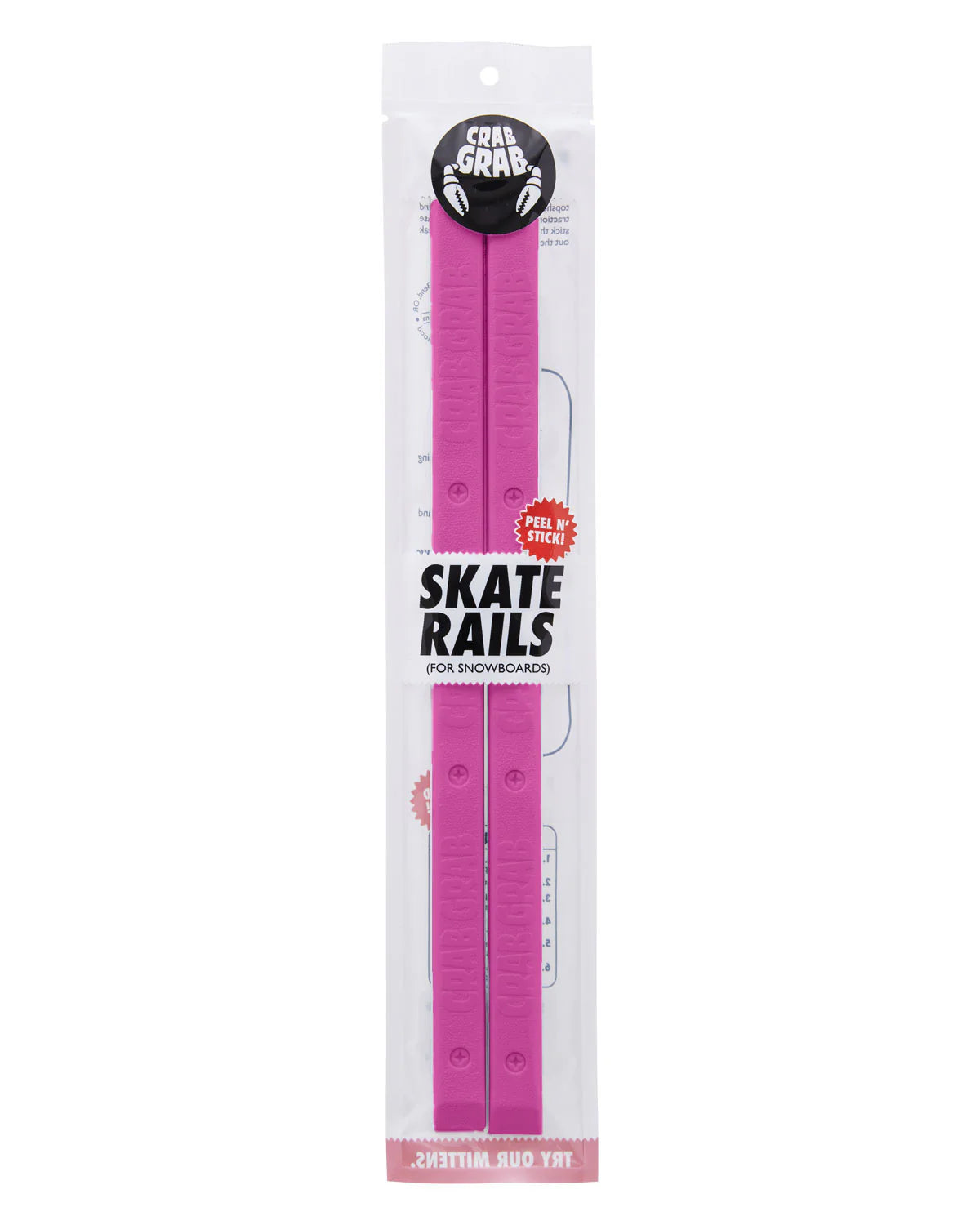 CRAB GRAB クラブグラブ SKATE RAILS 25-26 スノーボード アクセサリー HOT PINK