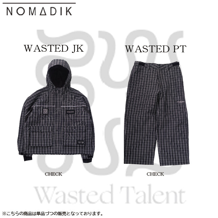 スノーボード ウェア ノマディック NOMADIK WASTED JKT CHECK 送料無料 日本正規品 予約商品 店頭受け取り可能
