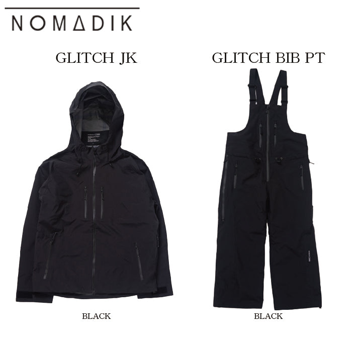 スノーボード ウェア ノマディック NOMADIK GLITCH BIB PNT BLACK 送料