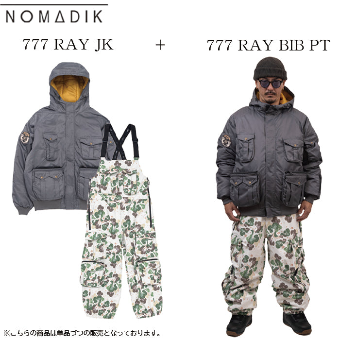 スノーボード ウェア ノマディック NOMADIK 777RAY JKT GRAY 送料無料