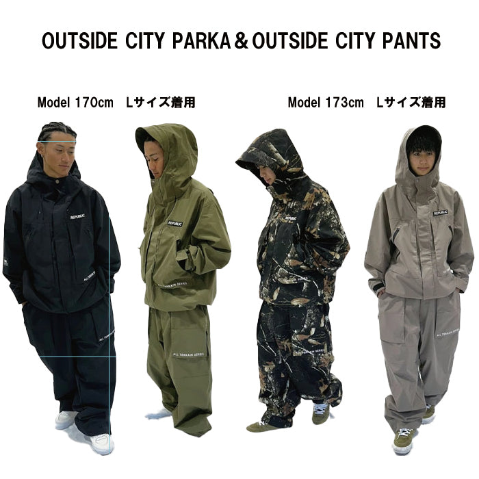 スノーボード ウェア リパブリック REPUBLIC OUTSIDE CITY PARKA Mocha 送料無料 日本正規品 予約商品 店頭受け取り可能