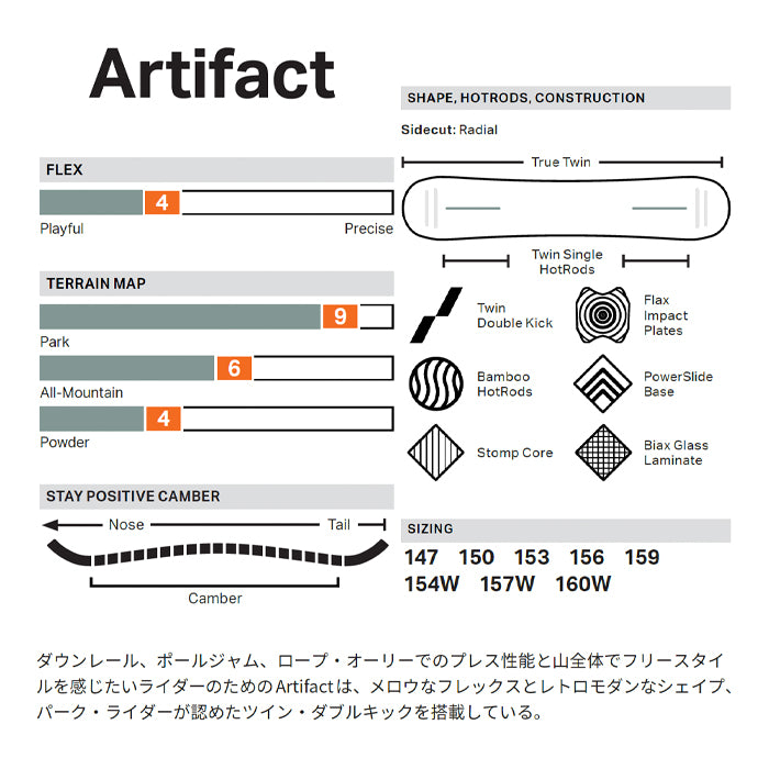 ROME ローム ARTIFACT 25-26 スノーボード ボード
