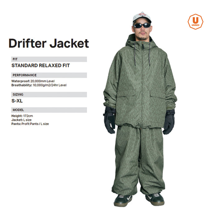 スノーボード ウェア ローム ROME DRIFTER Jacket RAIN CAMO 25-26 送料無料 日本正規品 予約商品 店頭受け取り可能
