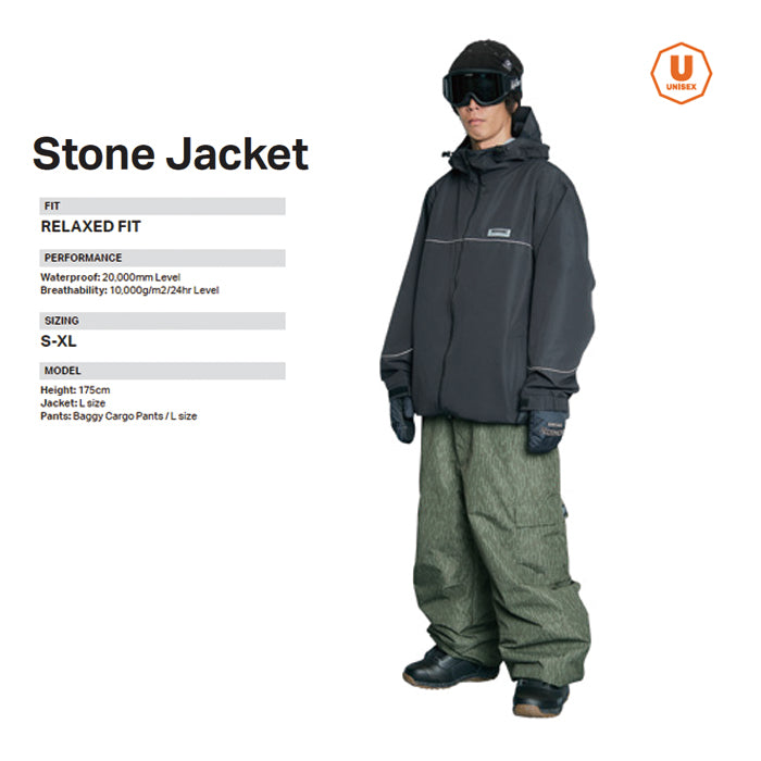 スノーボード ウェア ローム ROME STONE Jacket BLACK  25-26 送料無料 日本正規品 予約商品 店頭受け取り可能