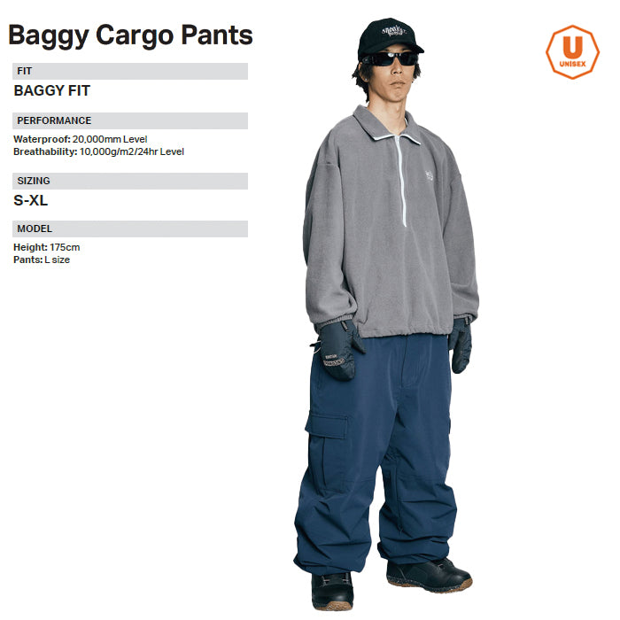 スノーボード ウェア ローム ROME BAGGY CARGO Pants NAVY 25-26 送料無料 日本正規品