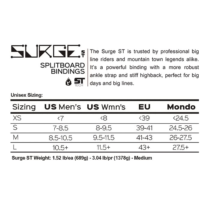 スノーボード ビンディング  SPARK SURGE ST Black 25-26 送料無料 日本正規品 予約商品 店頭受け取り可能