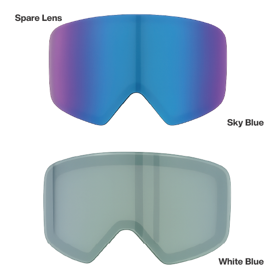 IF アイエフ T5 (1GRAY with ghcier blue REVO) & スペアレンズ 25-26 スノーボード ゴーグル Matte Black