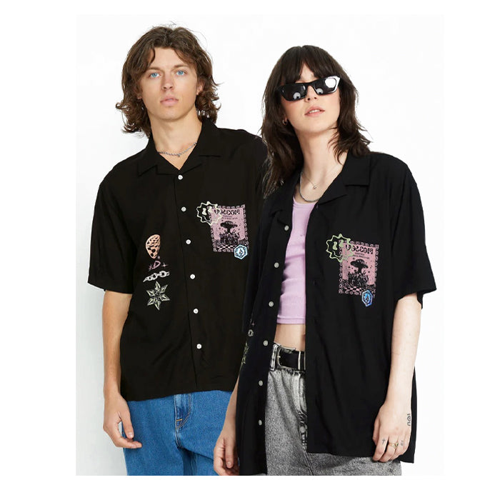 24-25 VOLCOM FA F RYGALSKI WOVEN SS A0412516 BLK L