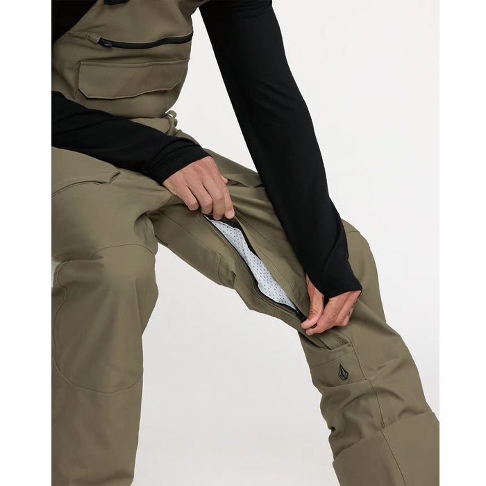 25-26 VOLCOM ROAN BIB OVERALL MIL-MILITARY 25-26