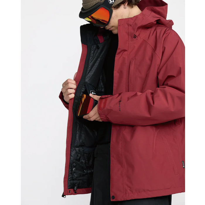 25-26 VOLCOM DUA GORE-TEX JACKET BTR-BURNT RED 25-26