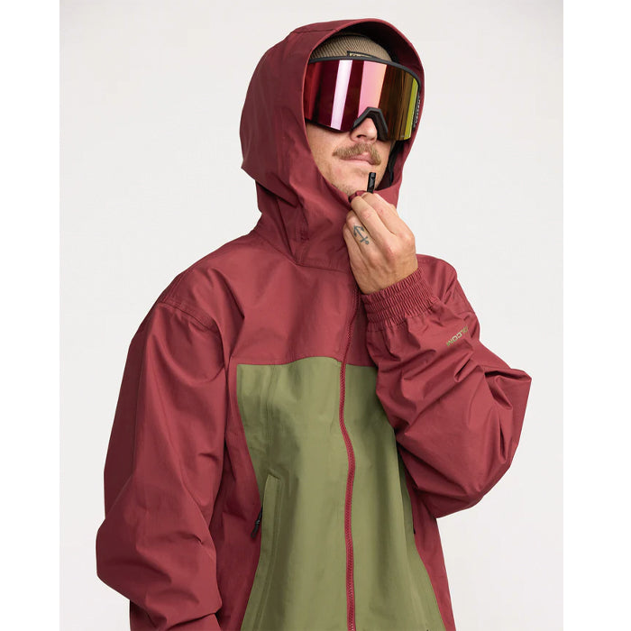 25-26 VOLCOM ARTHUR 3L JACKET BTR-BURNT RED 25-26