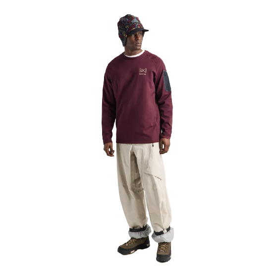 BURTON ウェア バートン  Men's [ak] Baker Stretch Fleece Crew Rum Raisin 2422510FAK 26-27 スノーボードウェア 日本正規品