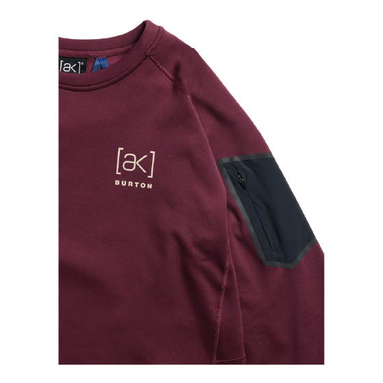 BURTON ウェア バートン  Men's [ak] Baker Stretch Fleece Crew Rum Raisin 2422510FAK 26-27 スノーボードウェア 日本正規品