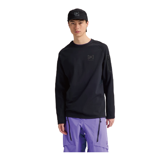 BURTON ウェア バートン  Men's [ak] Baker Stretch Fleece Crew True Black 2422510A04 26-27 スノーボードウェア 日本正規品